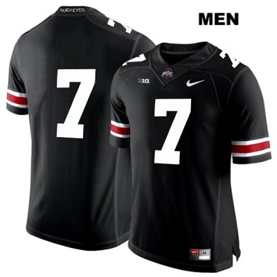 Men's NCAA Ohio State Buckeyes Dwayne Haskins #7 College Stitched No Name Authentic Nike White Number Black Football Jersey DW20Z21ZD